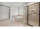 Luxurious bathroom featuring a corner tub, tiled shower, and neutral flooring at 4913 Great Meadows Ct, Raleigh, NC 27609