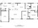 Detailed floor plan showcasing the layout of the home's kitchen, bedrooms, living spaces, and garage at 492 N Dunn St, Angier, NC 27501