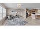 Open concept living area flows into the kitchen, creating a spacious and inviting atmosphere at 540 Pine Ridge Rd, Zebulon, NC 27597