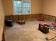 Bedroom shows signs of water damage, undergoing restoration and drying for future use at 5816 Henner Pl, Durham, NC 27713