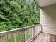Relaxing balcony with wooded view at 6206 Braidwood Court Ct, Raleigh, NC 27612