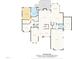 Detailed first floor plan of a home including a large Gathering room, primary bedroom, and kitchen at 7552 Hasentree Club Dr, Wake Forest, NC 27587