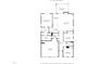 This open-concept floor plan displays a spacious living area, bedrooms, and a kitchen layout at 797 S Wilma St, Angier, NC 27501
