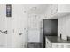 Well-organized kitchen with white cabinets, storage, a refrigerator, and stylish accents at 1004 E Willowbrook Dr, Burlington, NC 27215