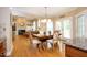 The dining room has a view into the living room, and the kitchen is close by at 101 Royal Glen Dr, Cary, NC 27518