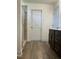 Bathroom with a glass shower door and a dark vanity with a light countertop at 1116 Sidney Creek Dr # 1116, Zebulon, NC 27597