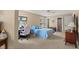 Comfortable bedroom with carpet, a ceiling fan, and an ensuite bathroom at 121 Fort Jackson Rd, Morrisville, NC 27560