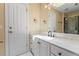 Bright white bathroom with a marble vanity and elegant fixtures at 1211 E Pointe Dr, Durham, NC 27712