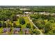 Wide aerial view showcasing the residential neighborhood and surrounding trees at 1731 Malone Rd # A, Burlington, NC 27215