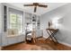 Charming bedroom featuring custom shelving, window seat and stylish furnishings at 1731 Malone Rd # A, Burlington, NC 27215