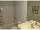 Bathroom featuring a tub/shower and large mirror at 2039 Alderman Way, Creedmoor, NC 27522