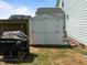 Functional backyard shed offering ample storage space for outdoor equipment and tools at 204 Ashland Hill Dr, Holly Springs, NC 27540
