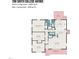 Floorplan of the home with the square footage of each room clearly marked at 208 S College Ave, Kenly, NC 27542