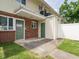 Back patio area with a partially fenced yard at 2316 Champion Ct, Raleigh, NC 27606