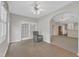 Sunroom with tile floor and french doors at 240 Meadow Beauty Dr, Apex, NC 27539
