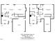 Floor plan showing both levels of the home, with kitchen, living, bedrooms, and garage at 2501 Springfield Park Dr, Raleigh, NC 27614