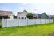 Spacious fenced backyard showcasing lush green grass and privacy at 29 Laurel Ln, Youngsville, NC 27596