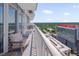 Enjoy city views from this well-appointed balcony with comfortable seating at 301 Fayetteville St # 2611, Raleigh, NC 27601