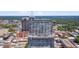 Aerial view of a modern high-rise building with stunning architecture and city views at 301 Fayetteville St # 2611, Raleigh, NC 27601