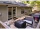 Spacious wooden deck features outdoor seating and access to the house at 358 Tillamook Dr, Wake Forest, NC 27587
