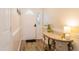 Welcoming entryway featuring hardwood floors, neutral paint, coat rack, and console table at 358 Tillamook Dr, Wake Forest, NC 27587