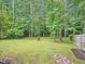 Large backyard with a border fence surrounded by a canopy of trees for privacy at 3934 Hope Valley Rd, Durham, NC 27707