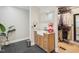 Bathroom features a rustic vanity, ample light, walk-in closet and slate floors at 3934 Hope Valley Rd, Durham, NC 27707