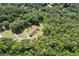 A serene aerial perspective capturing a home nestled among the abundant green trees at 4403 Jeffries Rd, Durham, NC 27704