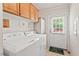 Laundry room with washer, dryer, and exterior door at 4403 Jeffries Rd, Durham, NC 27704