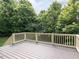Wood deck overlooking the lush, private backyard at 612 Peach Orchard Pl, Cary, NC 27519