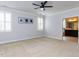 Bright and open main bedroom with neutral walls and carpet at 612 Peach Orchard Pl, Cary, NC 27519