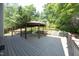 A backyard deck with a gazebo at 803 High Ct, Hillsborough, NC 27278