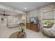 Large open primary bedroom features neutral walls, wood accents and several windows at 814 Covered Bridge Trl, Chapel Hill, NC 27517