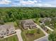An impressive two-story home boasts a welcoming front porch, manicured landscaping, and an expansive, tree-lined backyard at 814 Covered Bridge Trl, Chapel Hill, NC 27517