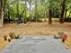 Lovely backyard view featuring an outdoor seating area, landscaping, mature trees, and a privacy fence at 1006 Aversboro Rd, Garner, NC 27529