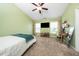 Large bedroom with a desk and ceiling fan at 1017 Frank Page Dr, Cary, NC 27511