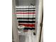 This bathroom includes a toilet and striped shower curtain at 104 Holly Ranch Ct, Willow Springs, NC 27592