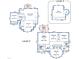 Detailed floorplan showcasing three levels of a multi-story house, including dimensions and room layouts at 104 Shady Ridge Ct, Apex, NC 27502