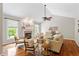Comfortable living room with vaulted ceilings, and inviting fireplace at 104 Trinity Grove Dr, Cary, NC 27513