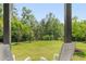 Lush backyard featuring a well-maintained lawn and garden, perfect for outdoor activities and privacy at 115 Founders Ridge Dr, Chapel Hill, NC 27517