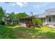 Nice backyard featuring a screened-in porch and lush landscaping at 115 Heatherwood Dr, Apex, NC 27502