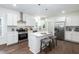 Modern kitchen featuring white cabinets, stainless steel appliances, and a center island at 1318 N Alston Ave, Durham, NC 27701