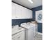 Efficient laundry room with modern washer and dryer and ample storage cabinets at 157 Vaughan Farms Drive Dr, Angier, NC 27501