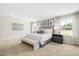 Spacious main bedroom with carpet, large windows for natural light, and serene decor at 210 Bluebell St, Sanford, NC 27330