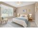 Comfortable bedroom with natural light, neutral walls, area rug and ceiling fan at 212 Southerby Dr, Garner, NC 27529