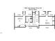 Floorplan of the upper level of the home, featuring bedrooms, storage, and bathroom at 2642 Holly Springs Church Rd, Broadway, NC 27505