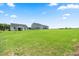 Spacious backyard with lush green lawn connecting multiple homes, offering a serene outdoor environment at 303 Rothbury Ct, Sanford, NC 27330