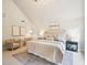 Comfortable main bedroom with vaulted ceilings, carpet, and decorative area rug at 305 Promontory Point Dr, Cary, NC 27513