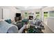 Cozy living room featuring a fireplace, plush seating, and ample natural light at 306 Berlin Way, Morrisville, NC 27560