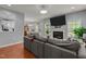 Comfortable living room featuring a fireplace with hardwood floors at 315 Watchmen Ln, Cameron, NC 28326